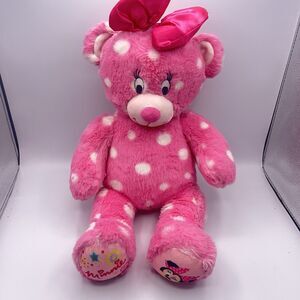 Disney Minnie Mouse Build-A-Bear Plush 19" • Pink Polka Dot Bow Bear